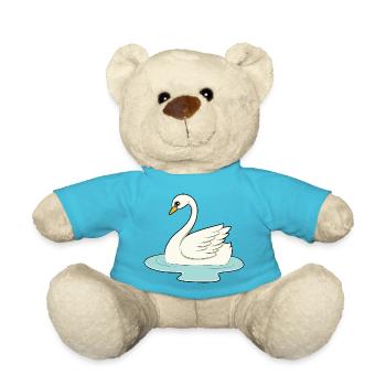 Schwan - Teddy - Atollblau - Vorne