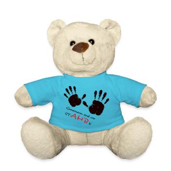 We AHR together | Ahrtal Hochwasser SolidAHRität - Teddy - Atollblau - Vorne