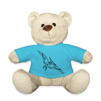 Flugsaurier Dino Geometrie - Teddy - Atollblau - Vorne