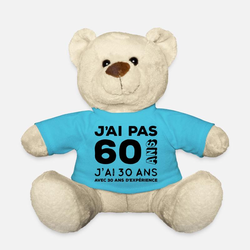 Anniversaire 60 ans - Nounours - bleu outremer