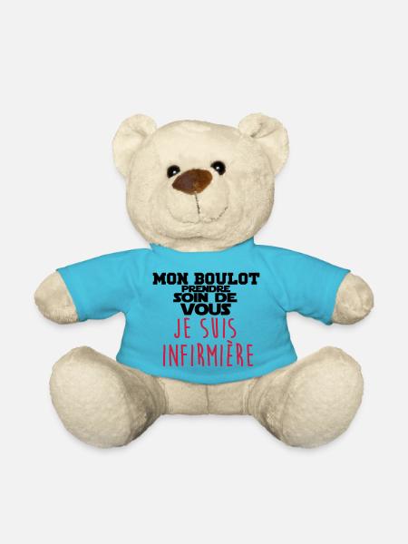 je suis infirmière - Nounours - bleu outremer