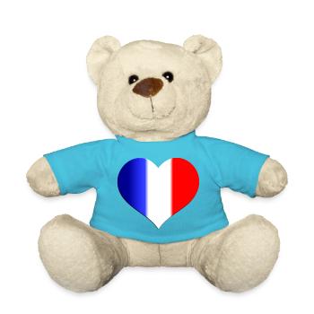 Cœur France - Nounours - bleu outremer - Devant