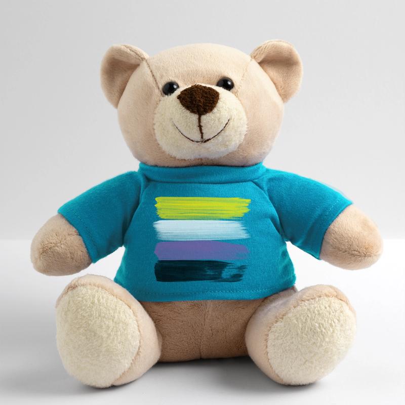Non-Binary Pride Strokes Teddy Bear