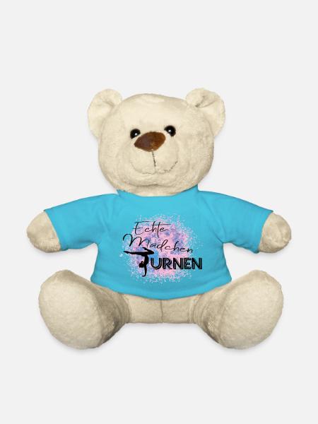 Echte Mädchen Turnen - Teddy - Atollblau
