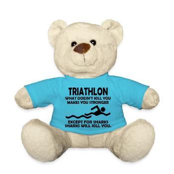 Triathlon Swim Bike Run - Teddy Bear - atoll blue - Front