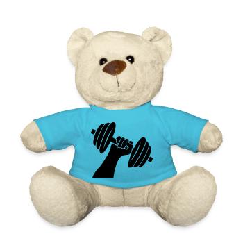 Dumbbell Weights - Teddy Bear - atoll blue - Front