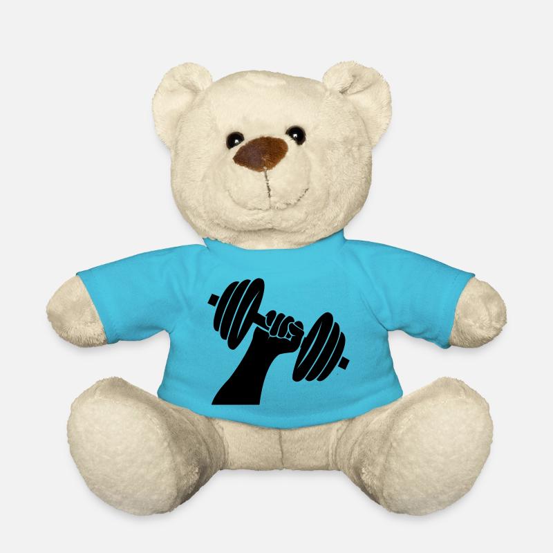 Dumbbell Weights - Teddy Bear - atoll blue