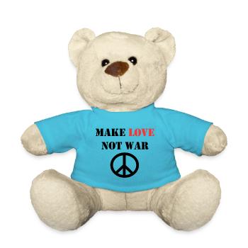 MAKE LOVE NOT WAR - Teddy Bear - atoll blue - Front