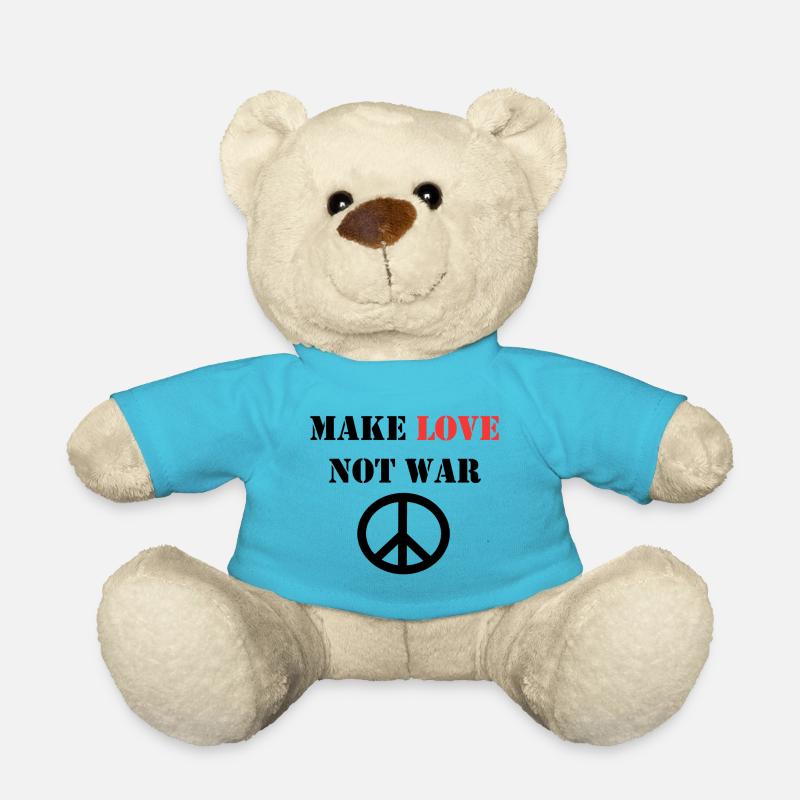 MAKE LOVE NOT WAR - Teddy - Atollblau