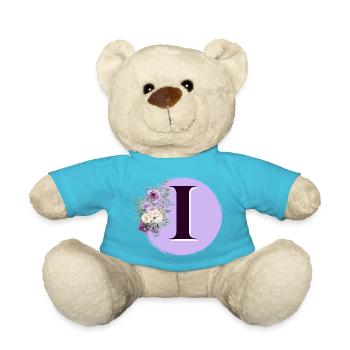 Buchstabe I Blumenkrone - Teddy - Atollblau - Vorne