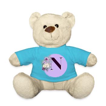 Buchstabe N Blumenkrone - Teddy - Atollblau - Vorne