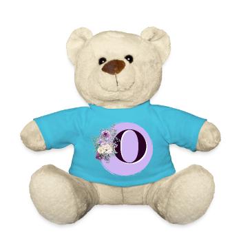 Buchstabe O Blumenkrone - Teddy - Atollblau - Vorne