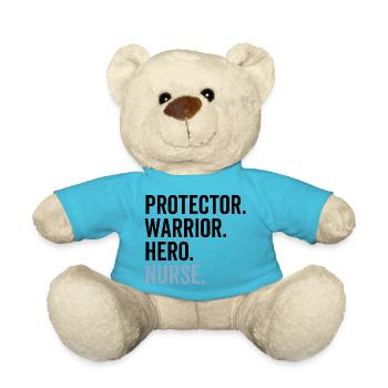 Protector Warrior Hero Nurse - Teddy Bear - atoll blue - Front