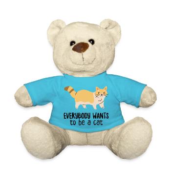Everybody Wants To Be a Cat - Teddy Bear - atoll blue - Front