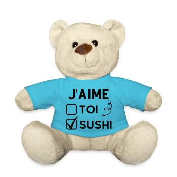j'aime les sushis - Nounours - bleu outremer - Devant