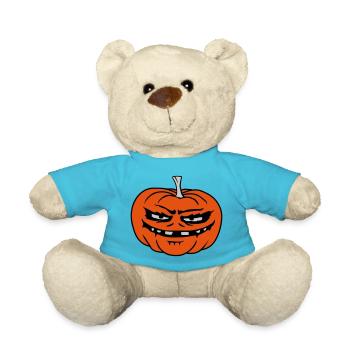 Evil Pumpkin Comic Halloween - Teddy Bear - atoll blue - Front
