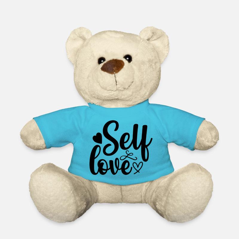 Selbstliebe - positives Zitat - Teddy - Atollblau