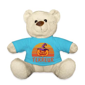 HALLOWEEN CITROUILLE TERREUR - Nounours - bleu outremer - Devant