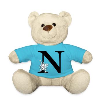 Buchstabe N - Teddy - Atollblau - Vorne