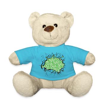 Christmas Beard Gang 4th of July Dogs awkward - Teddy Bear - atoll blue - Front