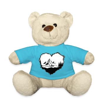 Mountain hiking Mountain air servus alpin Mountaineer - Teddy Bear - atoll blue - Front
