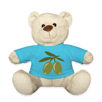 olive - Teddy Bear - atoll blue - Front