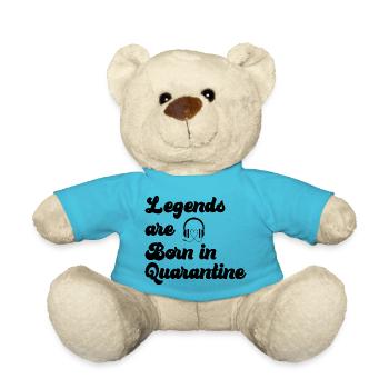 Schwangerschaft Babyparty Babyshower Boy Girl - Teddy - Atollblau - Vorne
