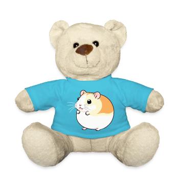 Niedliche Cartoon Hamster Liebe Haustier 7 - Teddy - Atollblau - Vorne