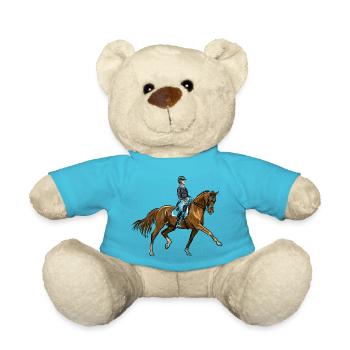 horse and rider - Teddy Bear - atoll blue - Front