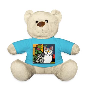 katzen 013red - Teddy - Atollblau - Vorne