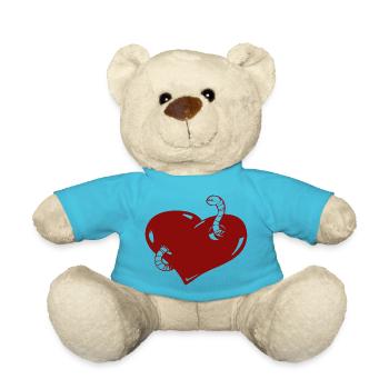 Ein bewohntes Herz - Teddy - Atollblau - Vorne