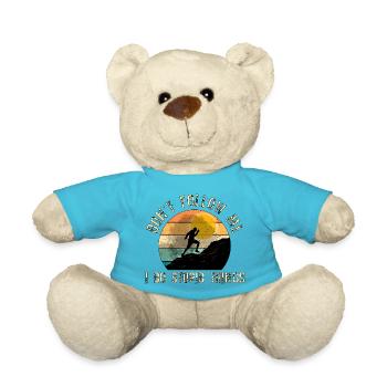Trail Runner Running Jogging Jogger I Gift - Teddy Bear - atoll blue - Front