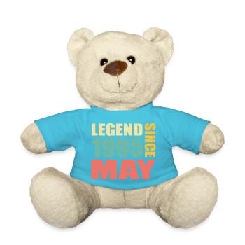 28th Birthday May Vintage 1995 Gift Idea - Teddy Bear - atoll blue - Front