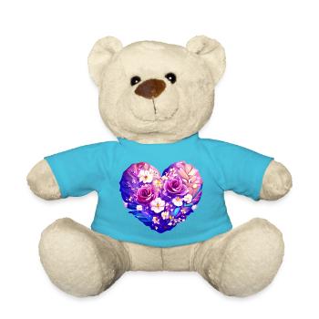 Mother's Day Love Valentine's Day Engagement Wedding - Teddy Bear - atoll blue - Front