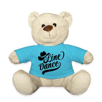 Linedance Linedancing Country Fan - Autocollant - Nounours - bleu outremer - Devant