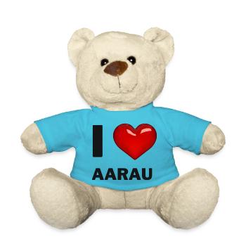 I Love Aarau - Teddy - Atollblau - Vorne