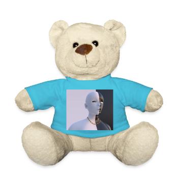 Zwei Gesichter - Teddy - Atollblau - Vorne