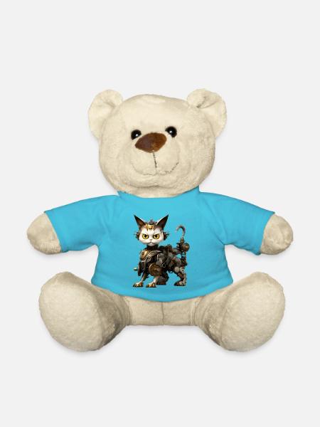 Chat Steampunk - Nounours - bleu outremer