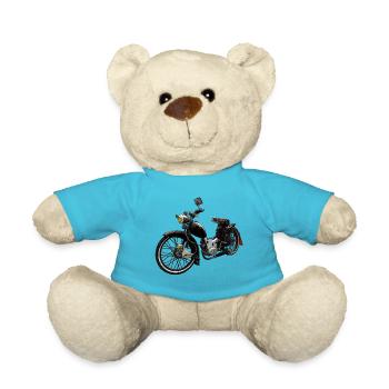 Simson Custom SR2 Conversion Rat Rod - Teddy Bear - atoll blue - Front