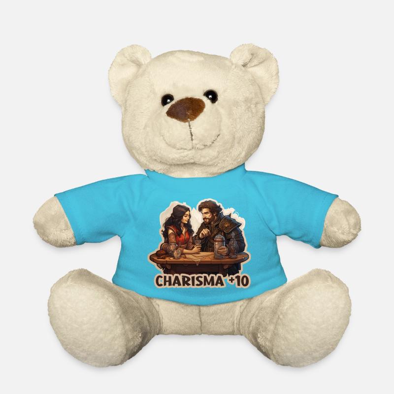 Charisma Plus 10 Fantasy RPG Flirt Shirt - Teddy - Atollblau