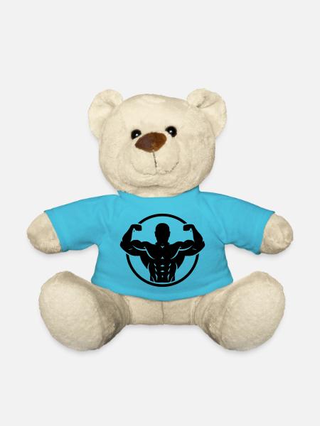 Bodybuilding Logo - Teddy Bear - atoll blue