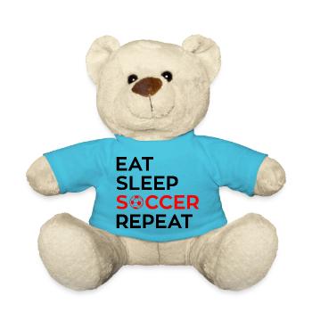 EAT - SLEEP - SOCCER - Repeat - Teddy - Atollblau - Vorne