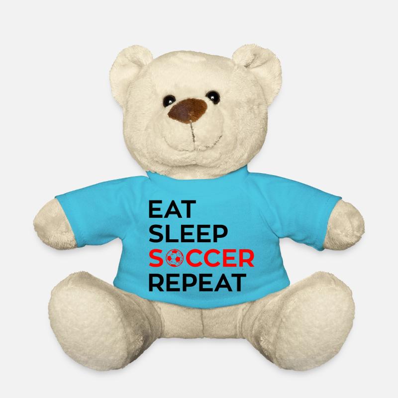 EAT - SLEEP - SOCCER - Repeat - Teddy - Atollblau