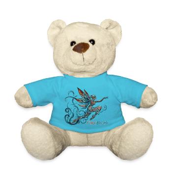 The Fairy Who Spins by FairyBreizh - Teddy Bear - atoll blue - Front