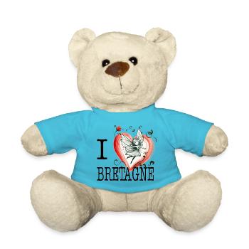 i love bretagne coeur de conte de fée - Nounours - bleu outremer - Devant