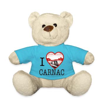 I love Carnac by I Love Bretagne - Teddy Bear - atoll blue - Front