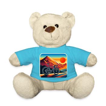 Sunset Gravel Bike Scene - Teddy Bear - atoll blue - Front