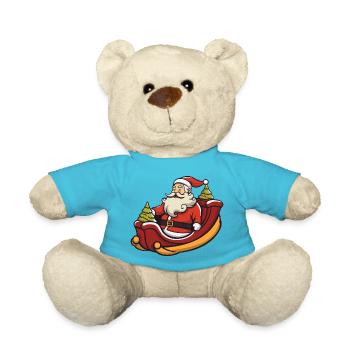 Weihnachtsmann Logo - Teddy - Atollblau - Vorne
