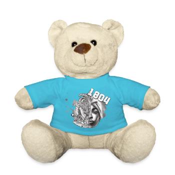 Haiti Haitian Flagge Frau Prinzessin I Geschenk - Teddy - Atollblau - Vorne