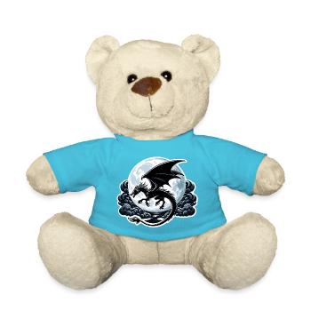 Mystische Drachen-Silhouette - Teddy - Atollblau - Vorne